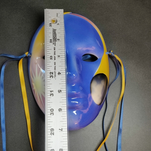 Hand painted Ceramic Celestial Decorative Mask 7 inch - Picture 6 of 6